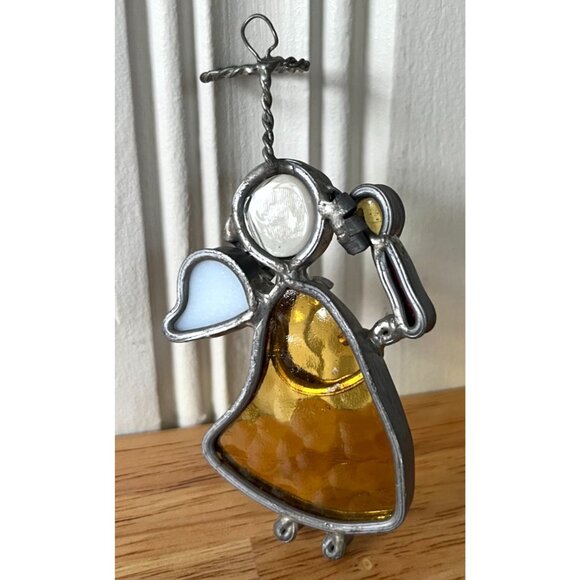 Vintage Stained Glass Christmas Tree & Angel Sun Catcher Set - Picture 7 of 11